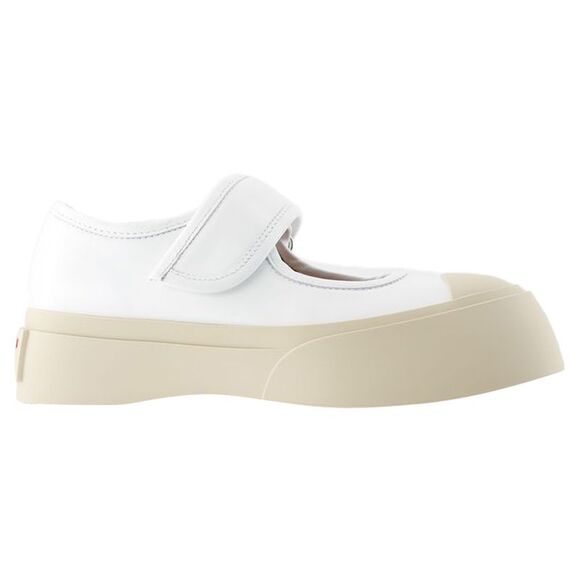 Marni Shoes - Mary Jane Sneakers - Marni - Leather - White